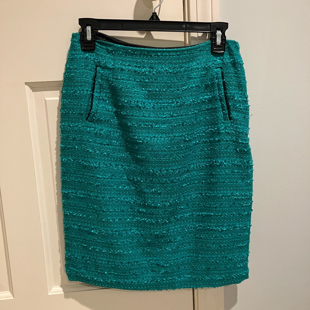 Teal green pencil skirt size 4P from Halogen by Nordstrom.
